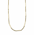 9CT GOLD LUXE BAR & CURB CHAIN NECKLACE