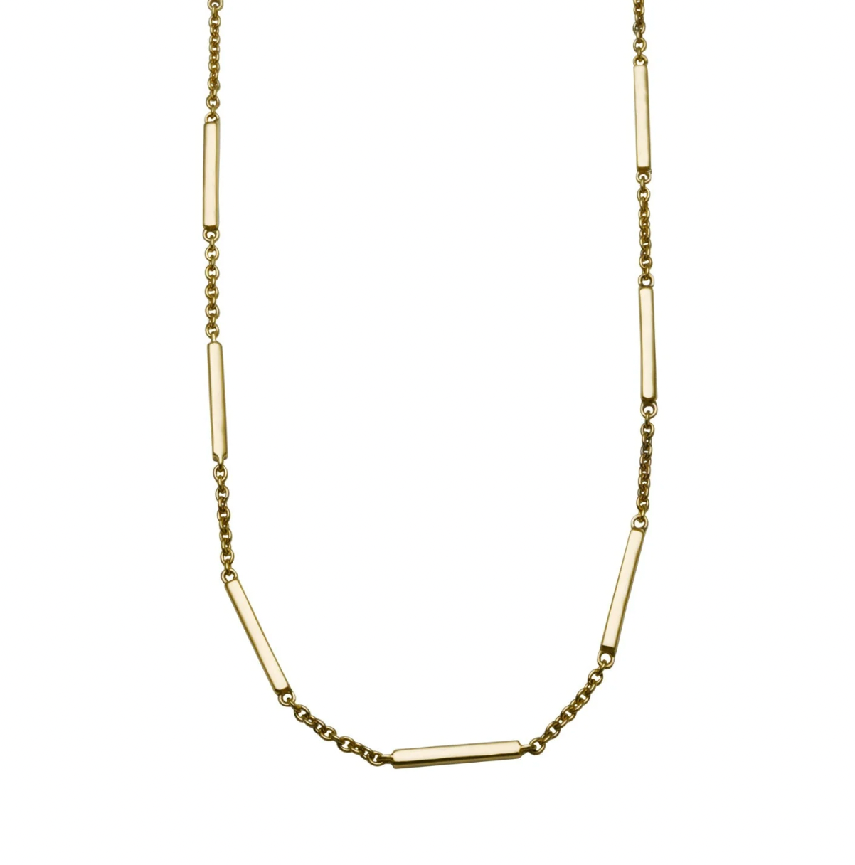 9CT GOLD LUXE BAR & CURB CHAIN NECKLACE