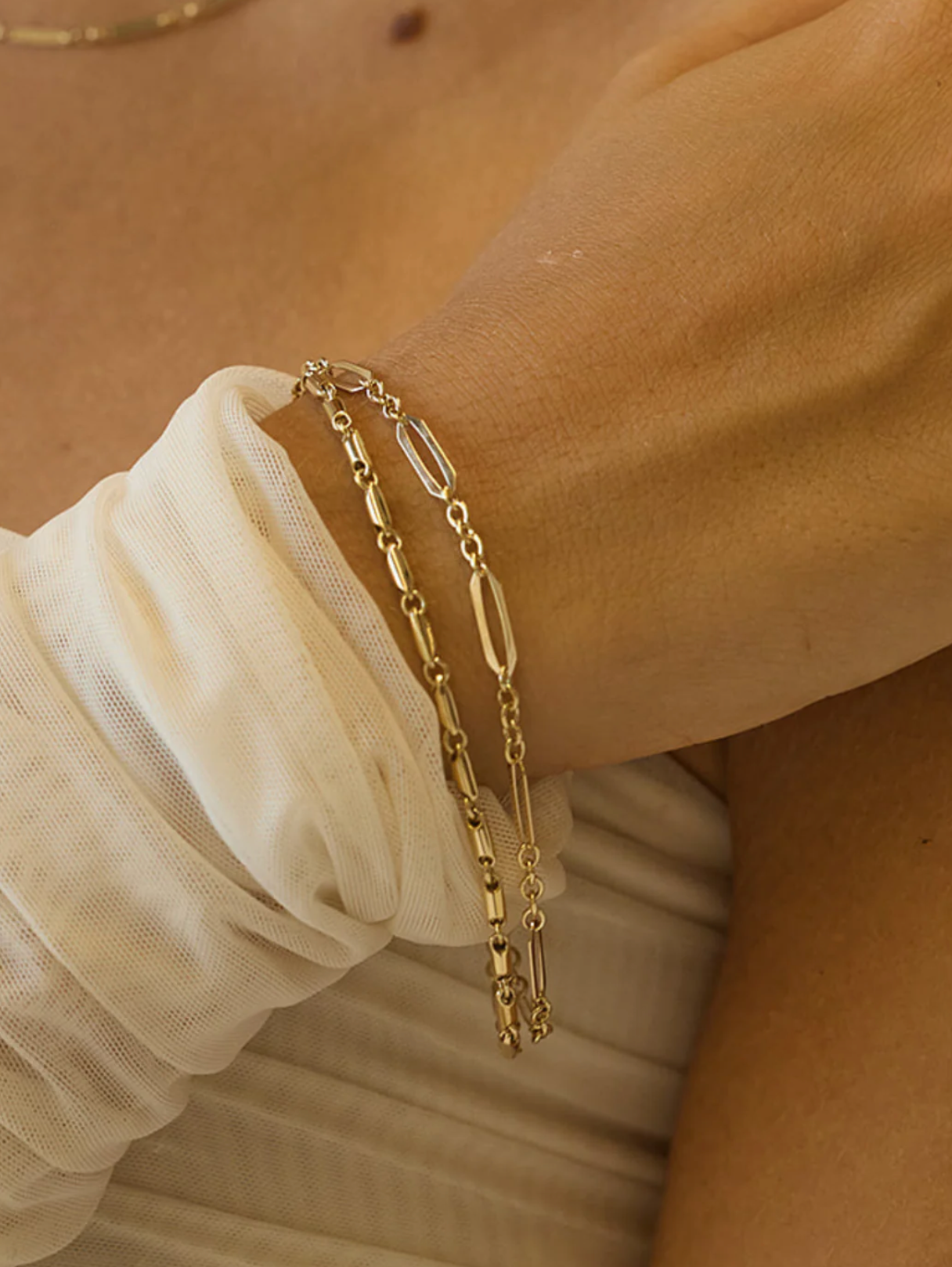 9CT GOLD MULTI ROUNDED BAR BRACELET