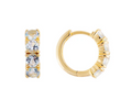 BLUE TOPAZ MIDI HUGGIES - GOLD