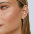 PINK OPAL CRYSTAL MIDI HOOPS - GOLD.