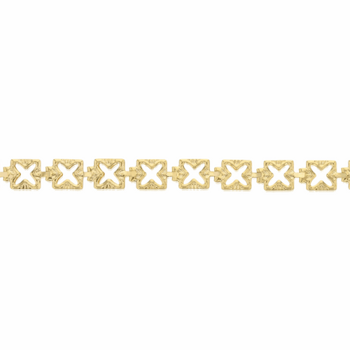 9ct Open Clover Chain Bracelet
