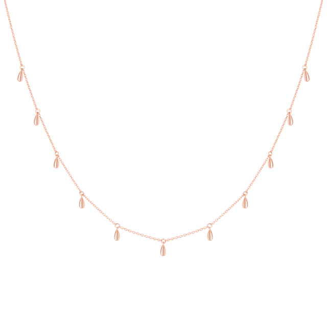 TEAR DROP CHOKER - ROSE GOLD