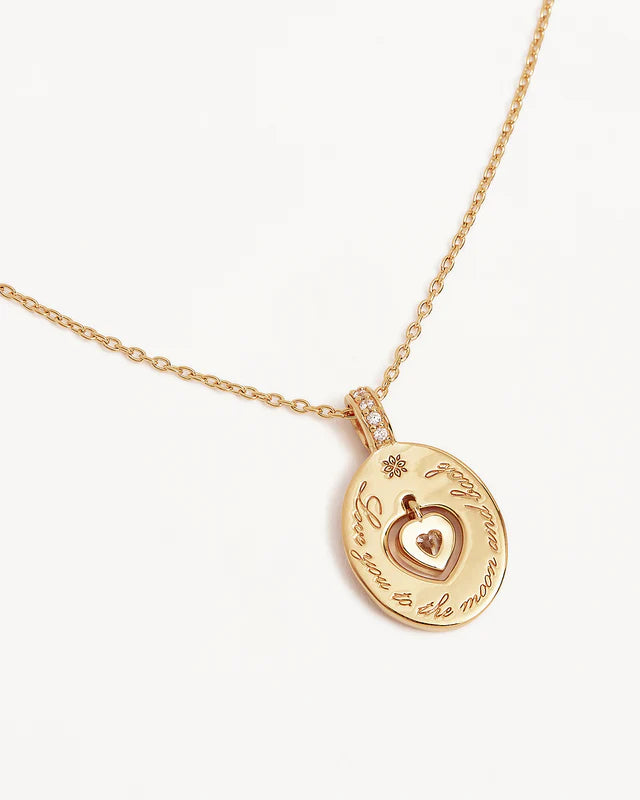 18k Gold Vermeil Love You to the Moon and Back Necklace