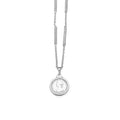 HERRINGBONE SEGMENTED NECKLACE WITH MINI COIN
