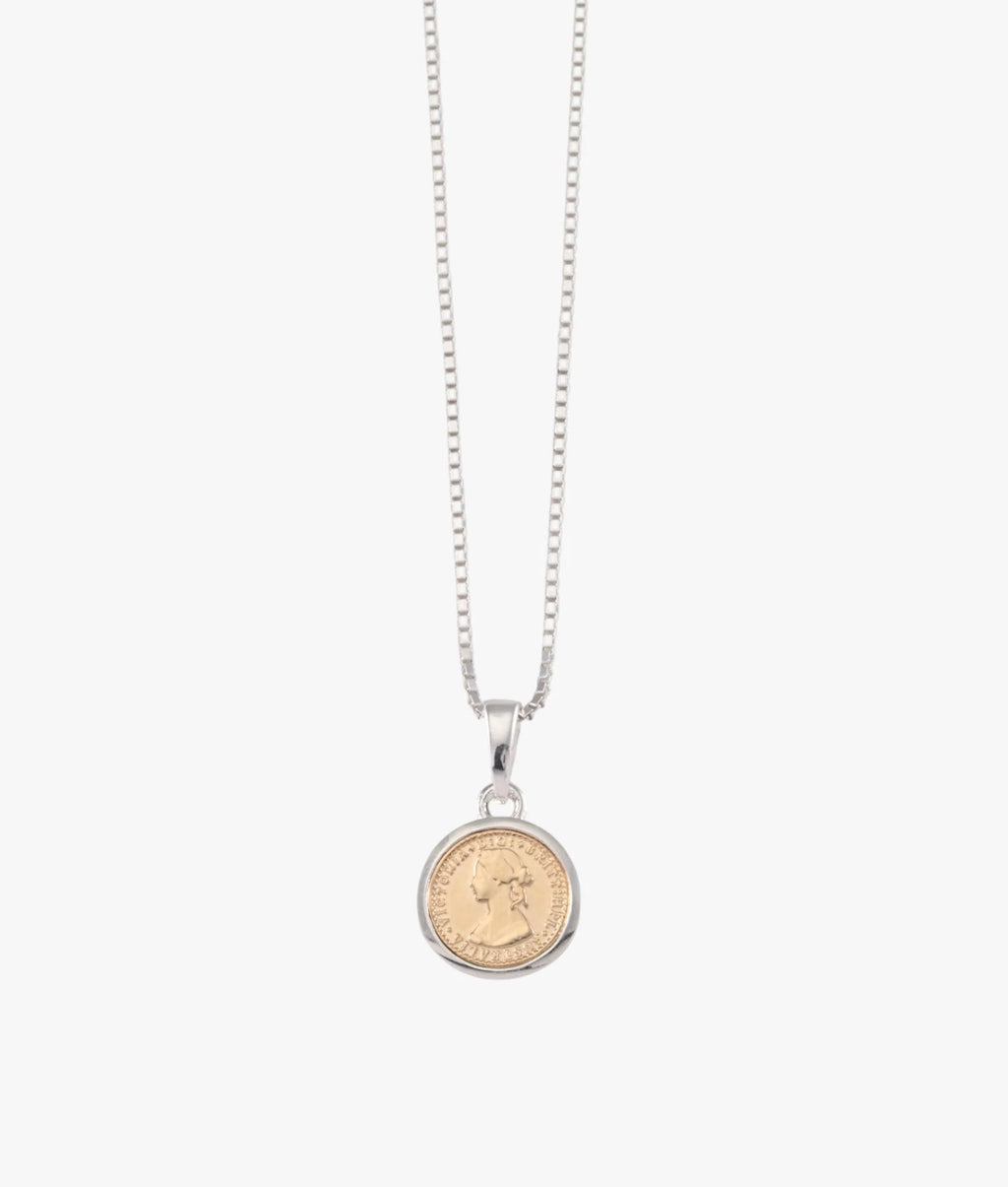 MICRO COIN BOX CHAIN NECKLACE