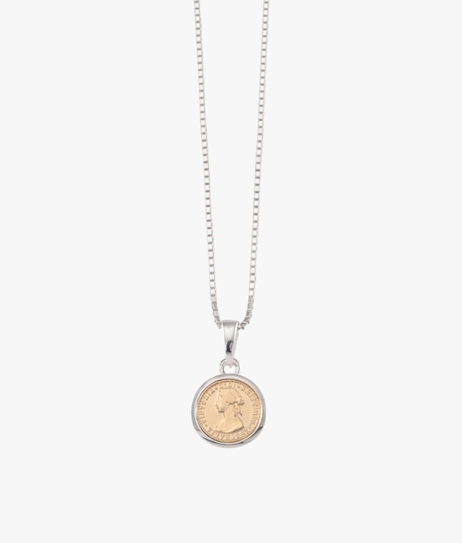 MICRO COIN BOX CHAIN NECKLACE