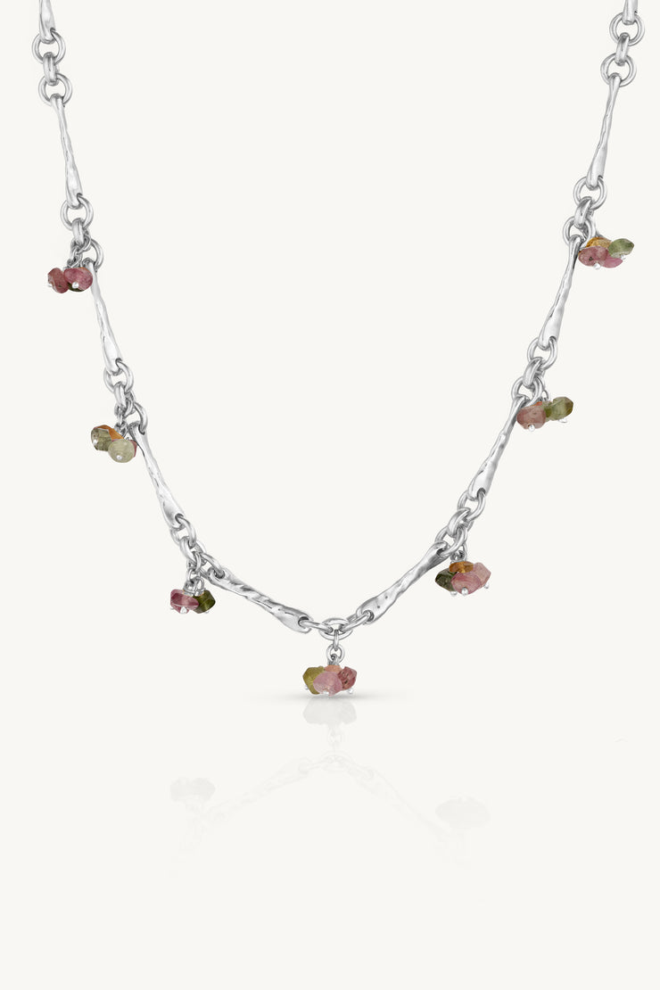 Trinket Tourmaline Silver Necklace