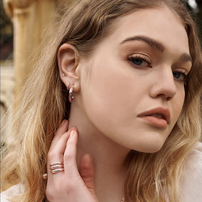 VINTAGE MEDIUM HOOPS - ROSE GOLD