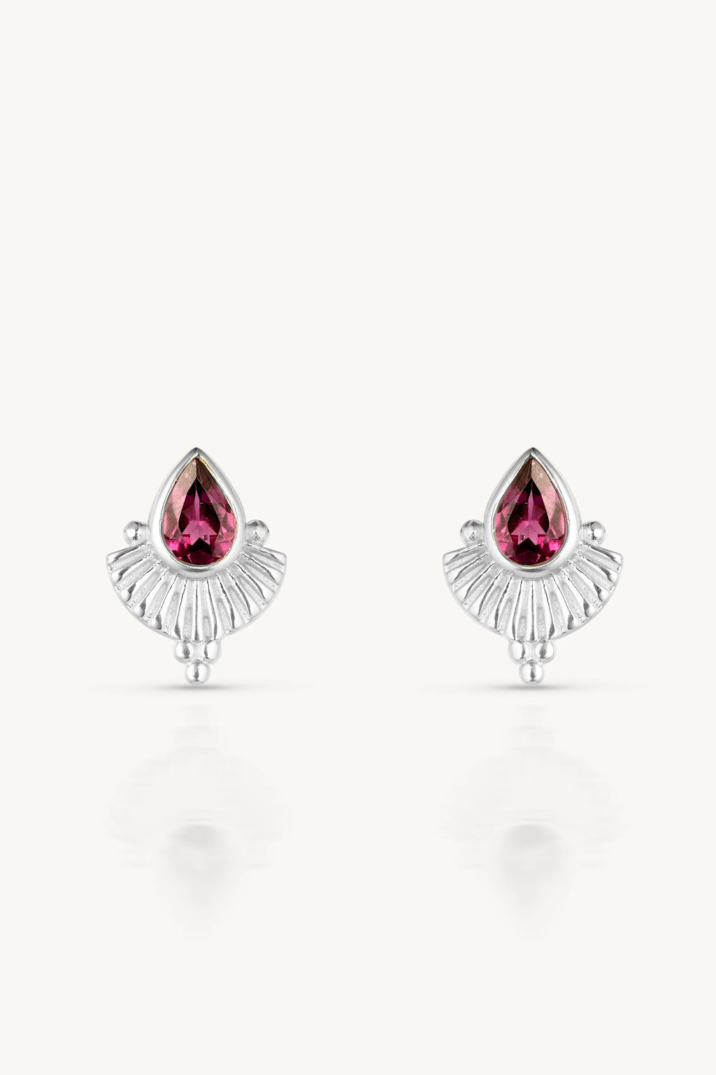 Venus Rhodolite Silver Earrings