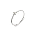 FLOWER THIN SILVER RING