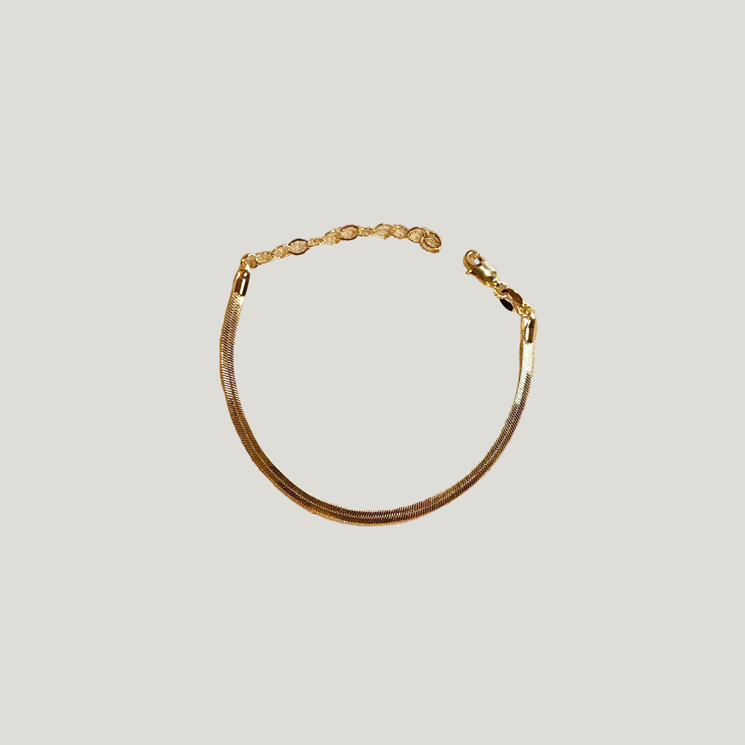 18K Gold Filled Herringbone Bracelet