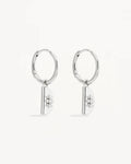 Sterling Silver Lotus Hoops