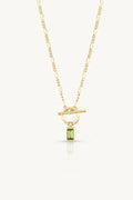 Apatite Gold Toggle Necklace