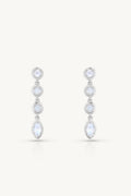 Aura Petite Moonstone Silver Earrings