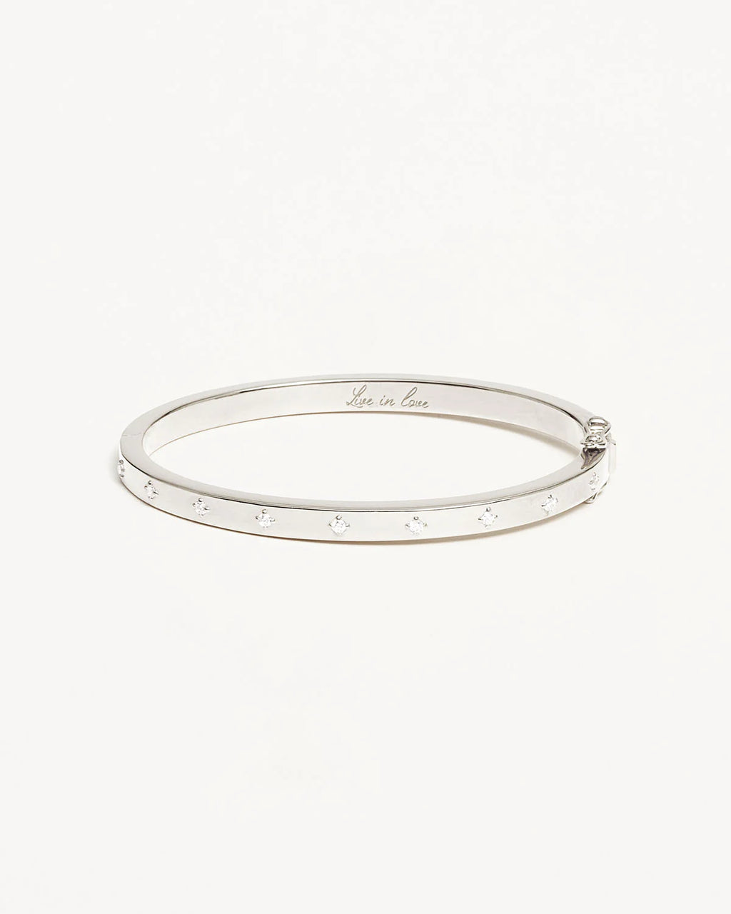 Sterling Silver Live in Love Bangle