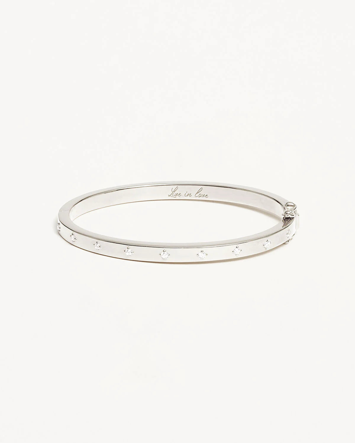 Sterling Silver Live in Love Bangle