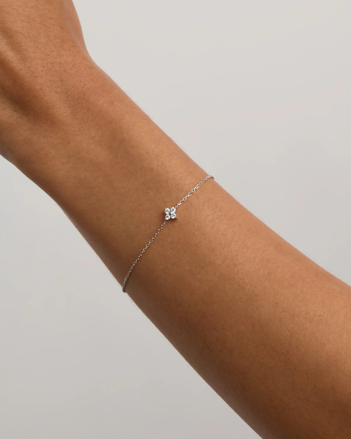 Sterling Silver Crystal Bloom Bracelet