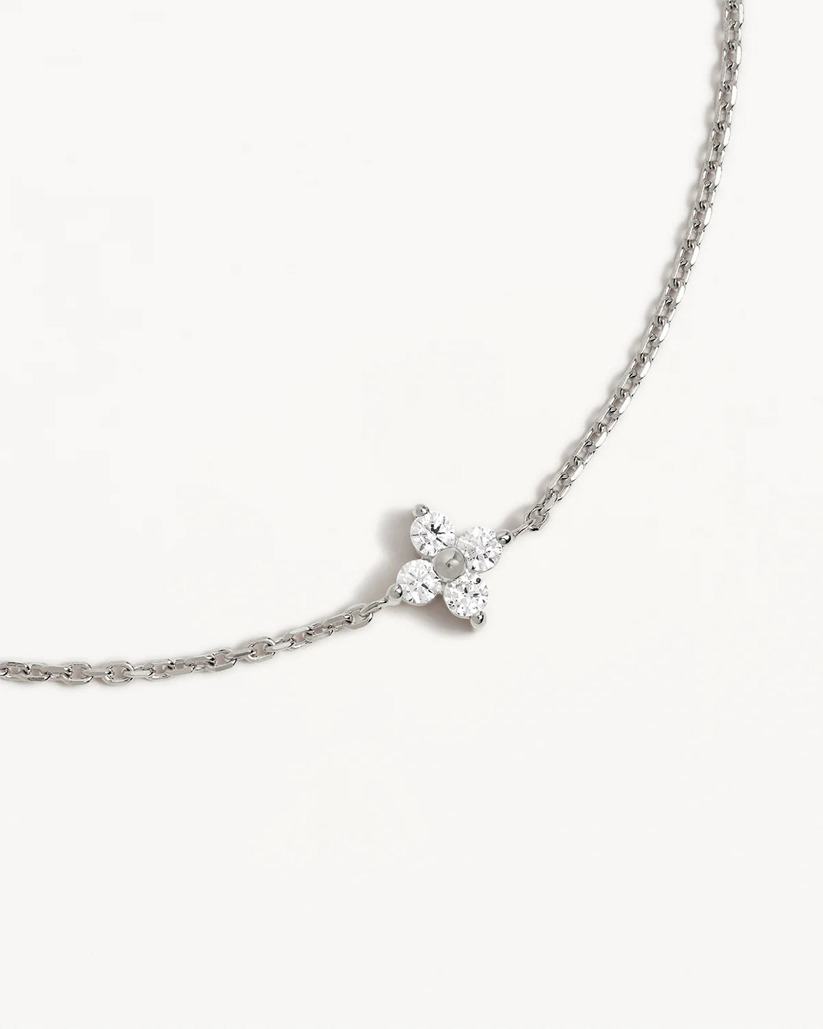 Sterling Silver Crystal Bloom Bracelet