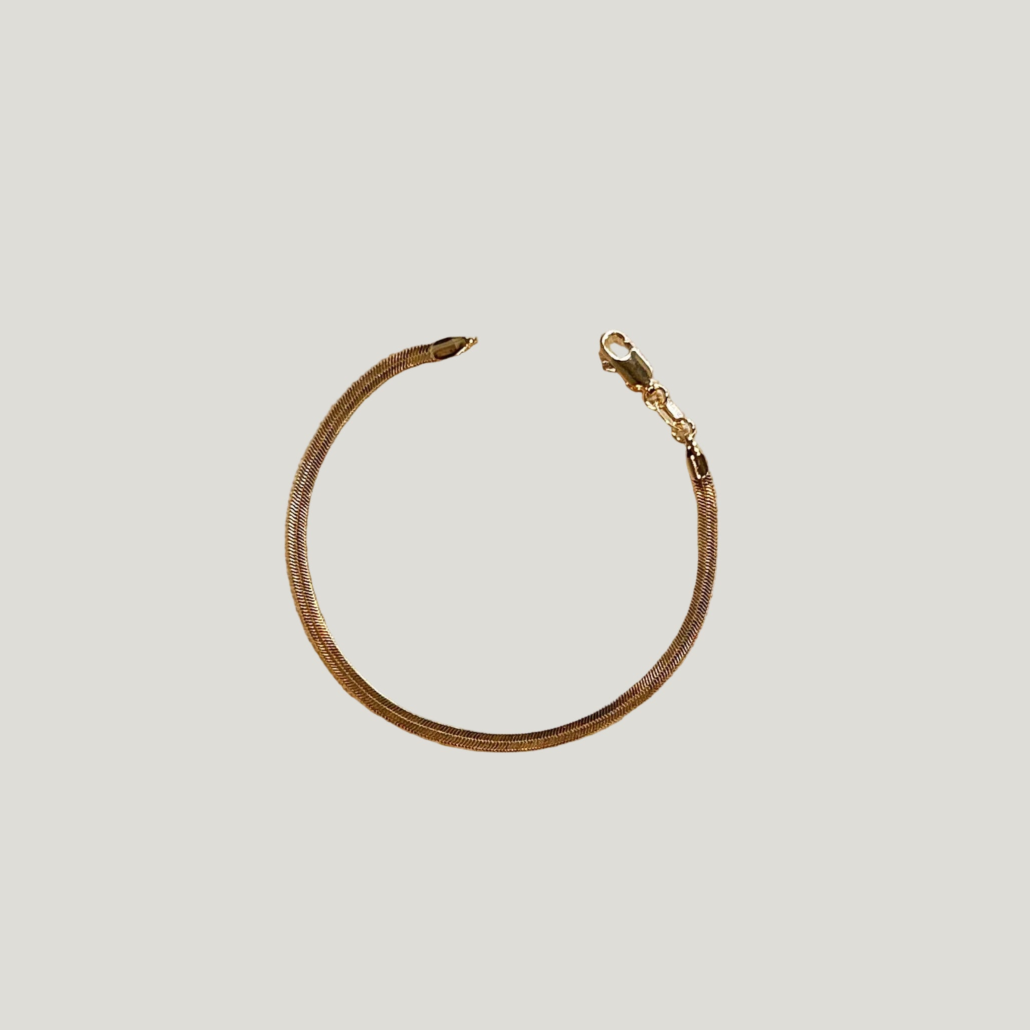 18K Gold Filled Herringbone Bracelet