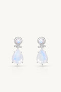 Darcy Moonstone Silver Earrings