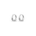 Tapered Silver Huggies 6mm