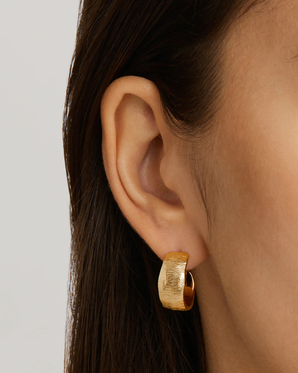 18K GOLD VERMEIL WOVEN LIGHT HOOPS