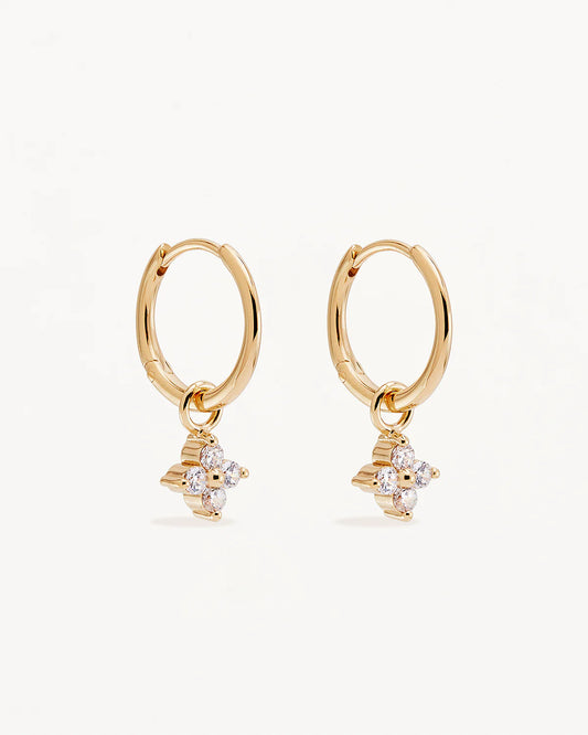 18k Gold Vermeil Crystal Bloom Hoops