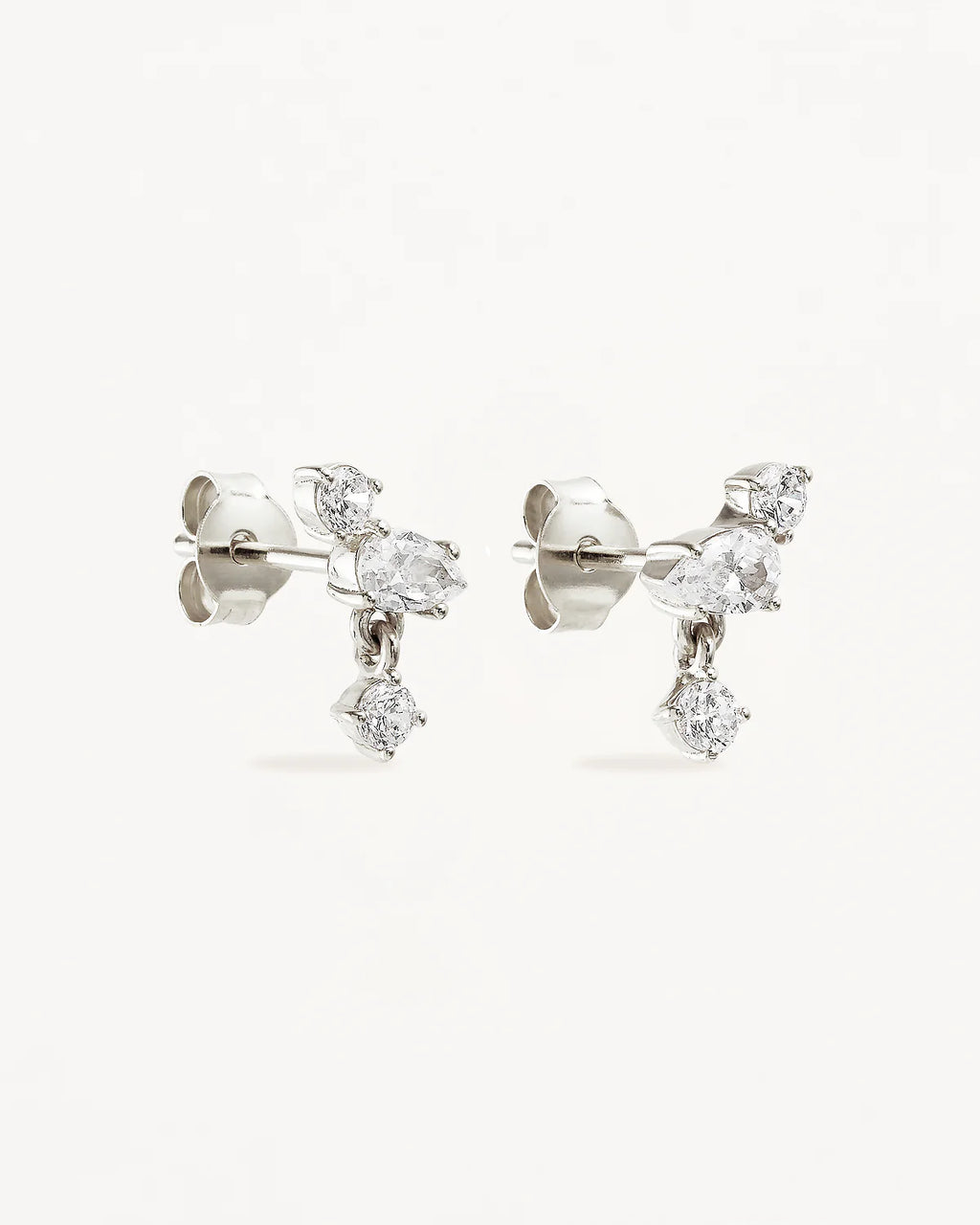 Sterling Silver No Rain, No Flowers Stud Earrings