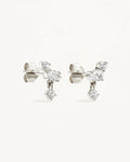 Sterling Silver No Rain, No Flowers Stud Earrings