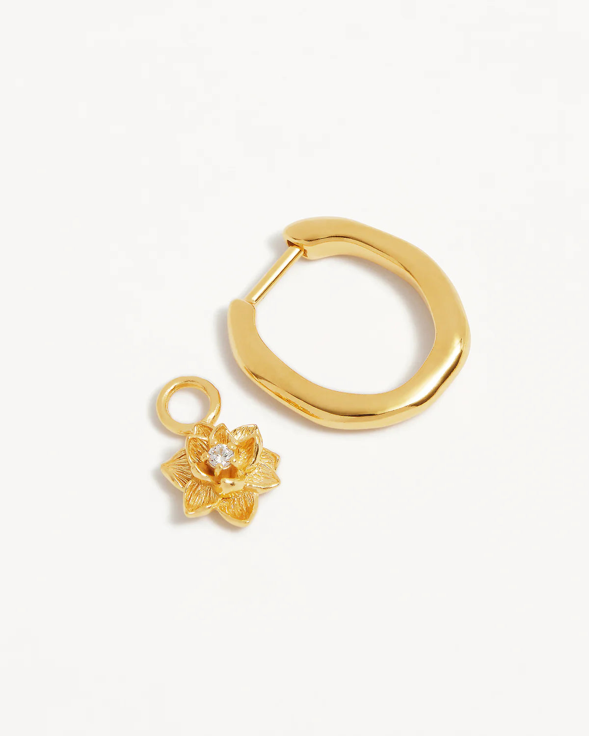 18k Gold Vermeil Bloom Within Lotus Hoops