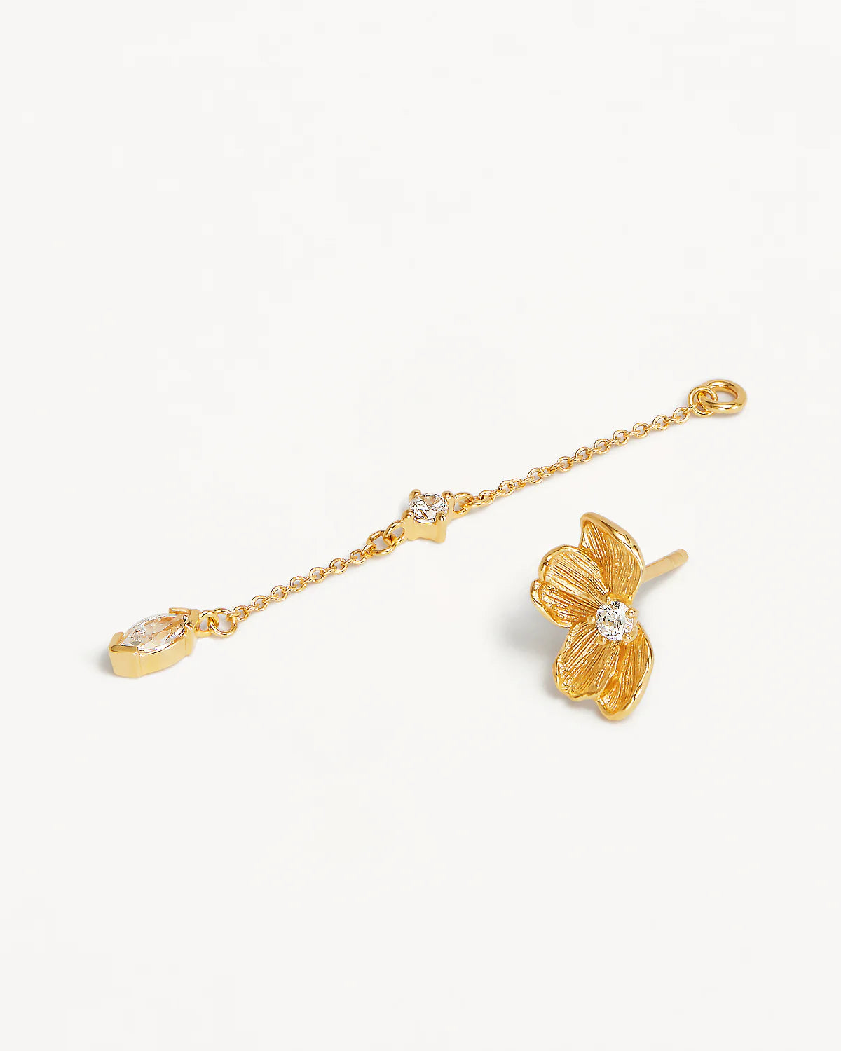18k Gold Vermeil Serene Lotus Chain Earrings