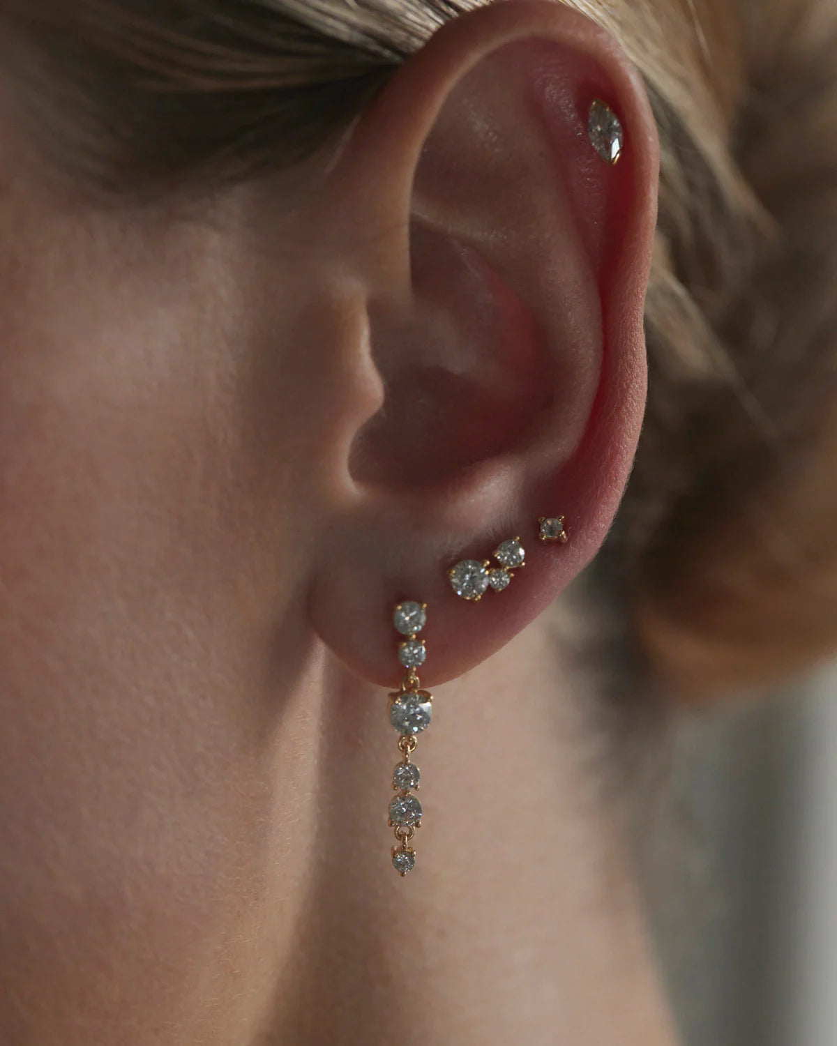 18K GOLD VERMEIL WHISPERS OF LOVE STUD EARRINGS