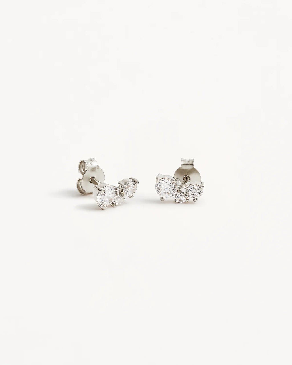 STERLING SILVER WHISPERS OF LOVE STUD EARRINGS