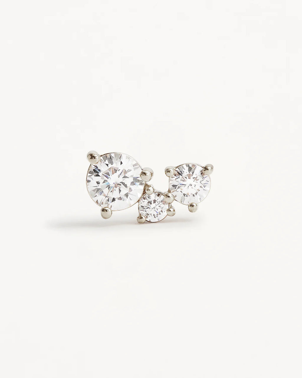 STERLING SILVER WHISPERS OF LOVE STUD EARRINGS