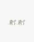 EARRINGS FOREVER MORE BOW STUD STERLING SILVER