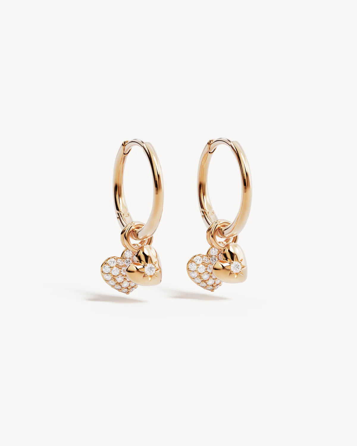 EARRINGS YOU HAVE MY HEART HOOPS 18K GOLD VERMEIL