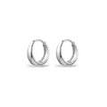 Tapered Silver Huggies 8mm