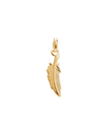 FEATHER CHARM - YELLOW GOLD PLATED