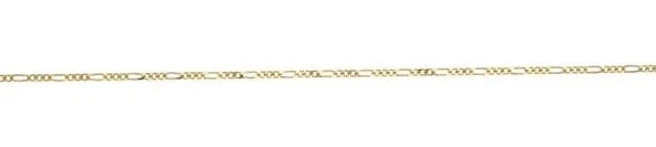 9CT GOLD FIGARO ANKLET