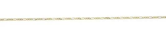 9CT GOLD FIGARO ANKLET