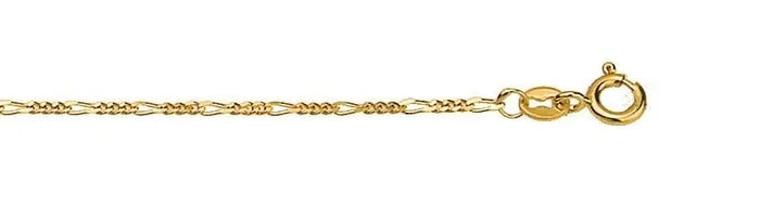 9CT GOLD FIGARO ANKLET