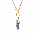 MIXED METAL HOOK PENDANT NECKLACE