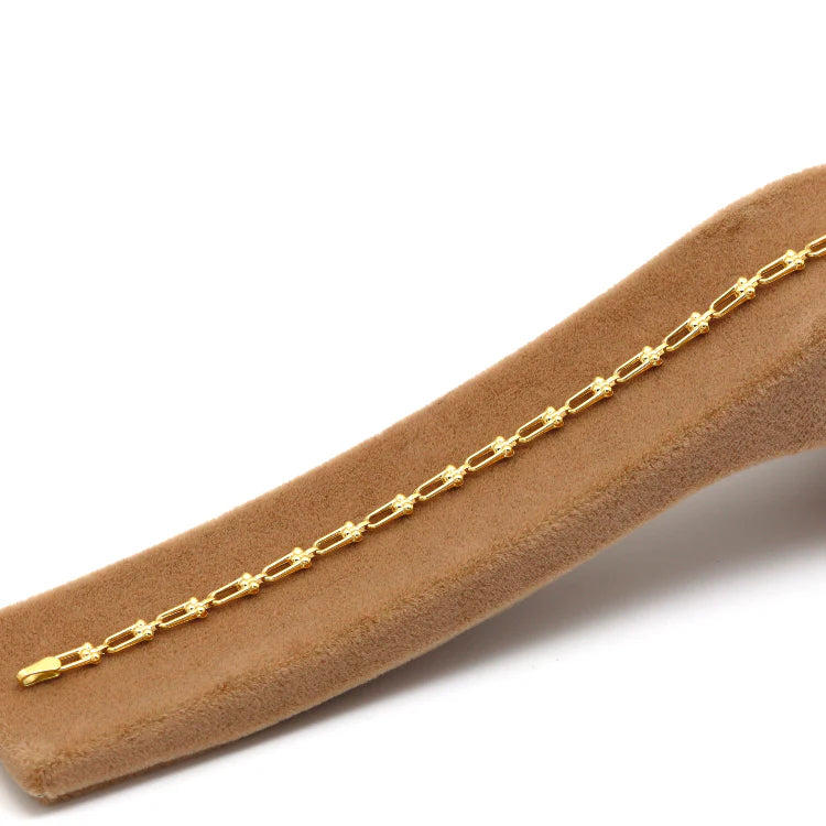 BEADED U-CLIP LINK BRACELET