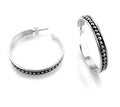 EARRINGS OXI DOTTED HOOPS