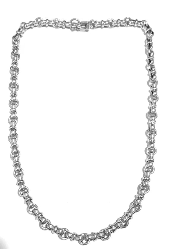 NECKLACE SOLID PRESSED LINKS CHAIN