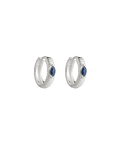 INK TEXTURE HOOPS SILVER