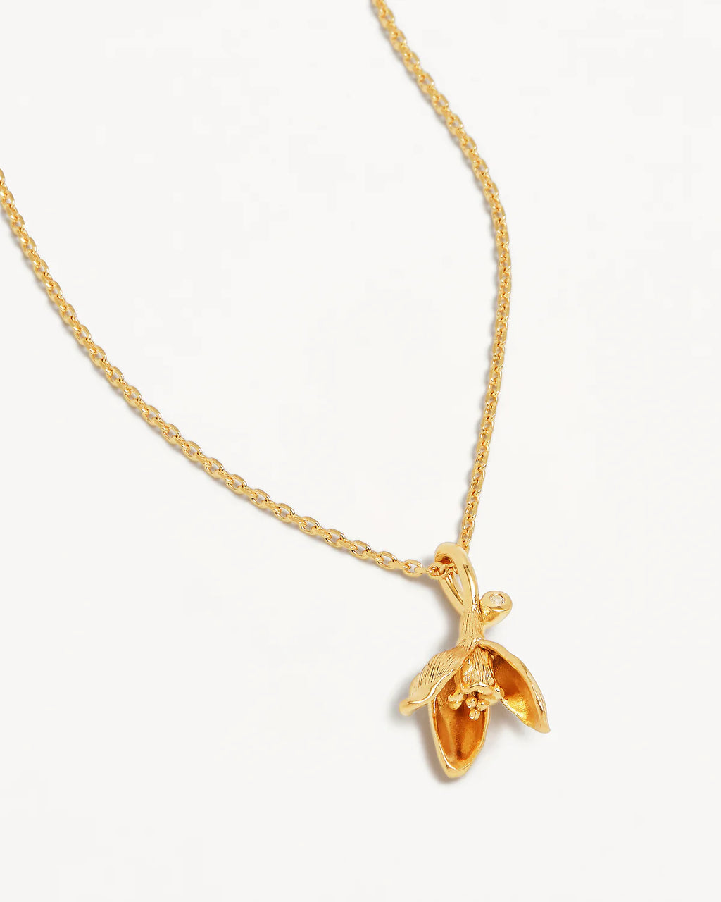 18K GOLD VERMEIL SNOWDROP JANUARY BIRTH FLOWER