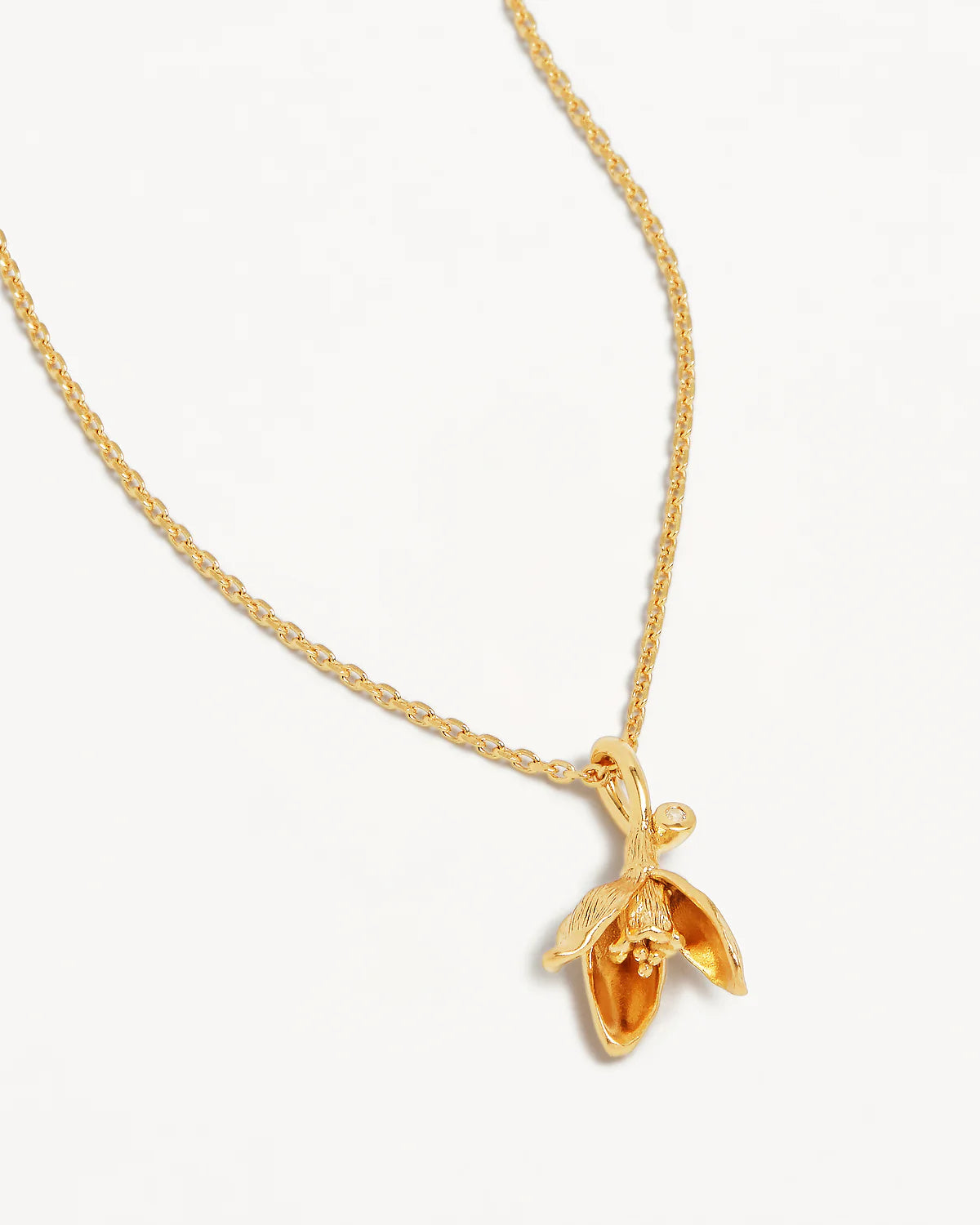 18K GOLD VERMEIL SNOWDROP JANUARY BIRTH FLOWER