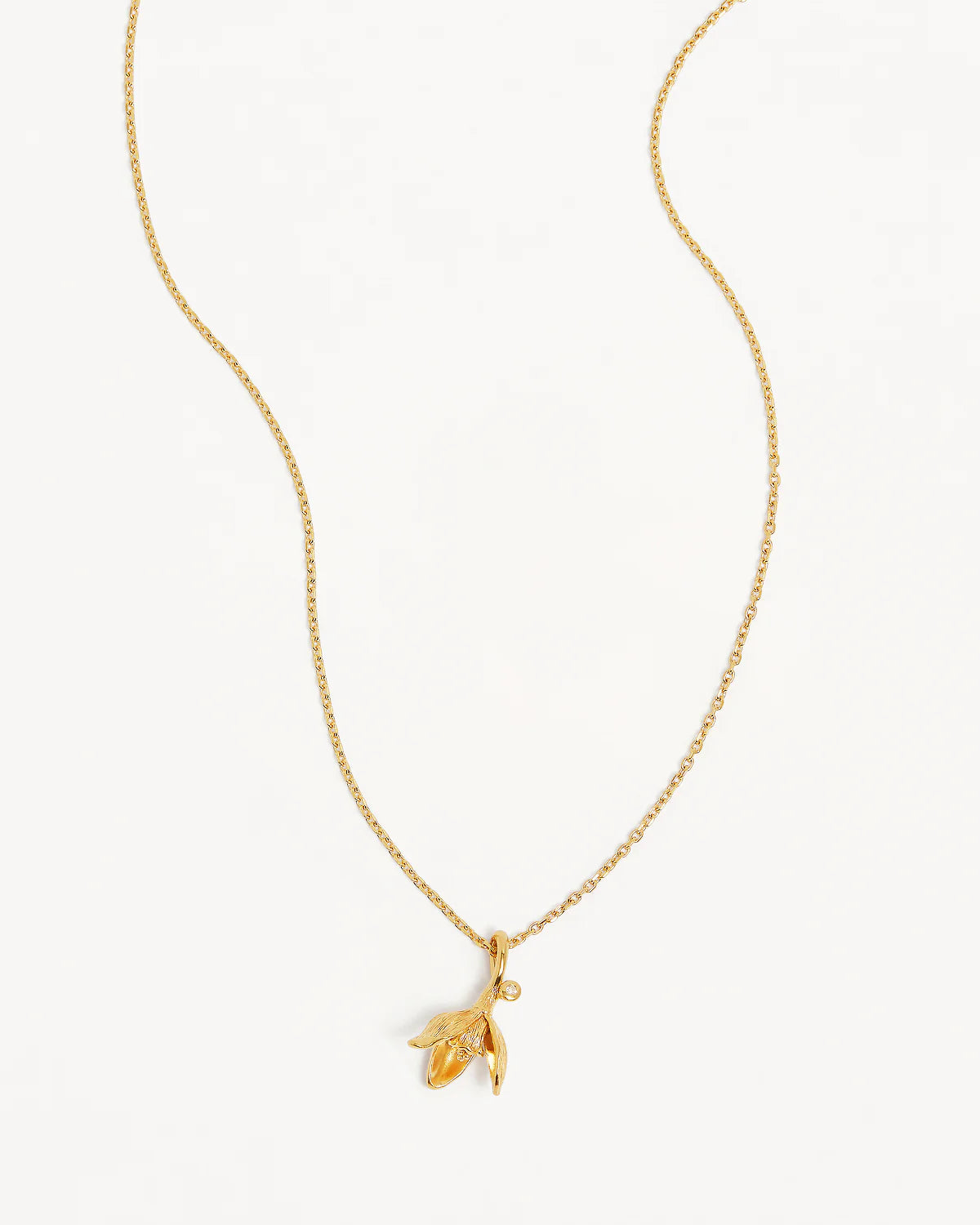 18K GOLD VERMEIL SNOWDROP JANUARY BIRTH FLOWER